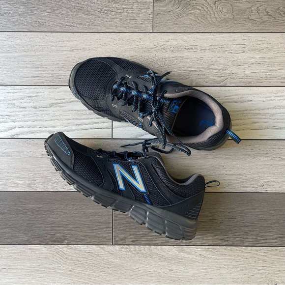 New Balance Men’s 430 V1 Running Shoes in Black and Blue - Picture 1 of 7